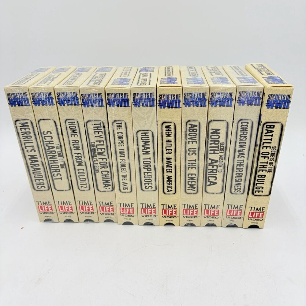 TIME LIFE SECRETS OF WWII VHS Collection 11 Tape Documentary Lot New